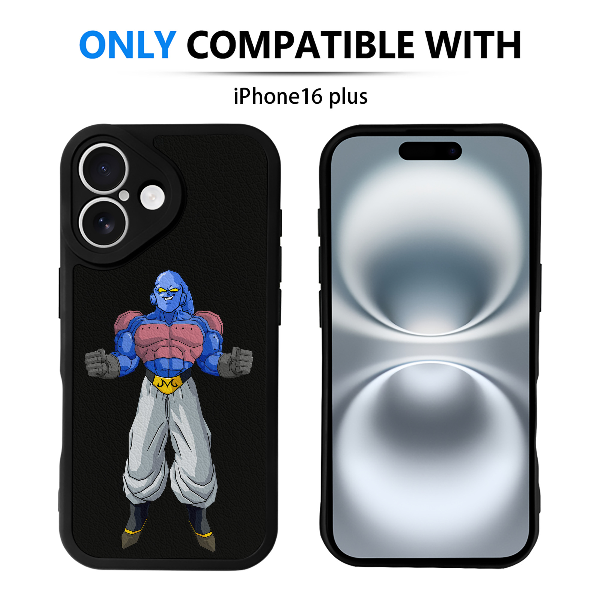（画像用） ドラゴンボール 魔人ブウ DRAGON BALL Majin Buu 【iPhone 16シリーズ対応】シリコンスマホケース（レザー調） 材質：シリコン